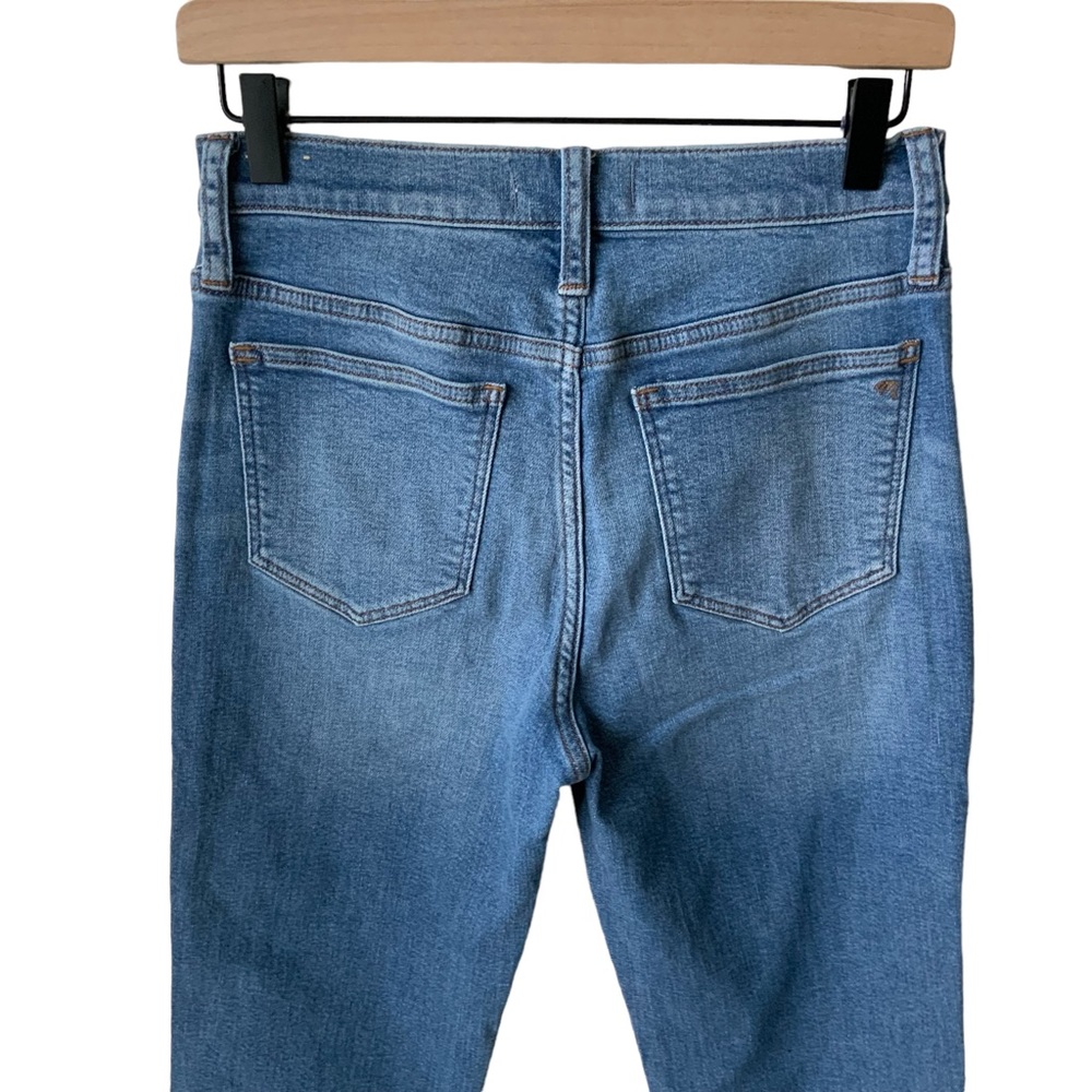 MADEWELL Stovepipe Jeans Straight Leg Mid-Rise Cropped Blue Size 26 - Picture 6 of 15